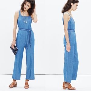 Madewell Muralist Chambaray Blue Jumpsuit. Size 4